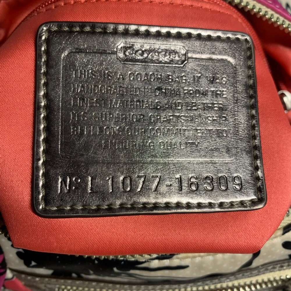 Coach Poppy Graffiti Shoulder Bag – Style No. L1077-16309 RARE - Picture 12 of 14